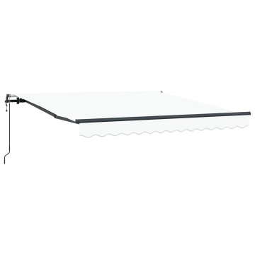 Marchiză automată retractabilă albă 350x250 cm, Fabrică de înlocuire pentru marchiză pentru cadru de 3.5x2.5 m alb - Img 2