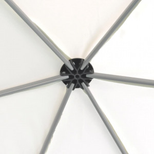 Marchiză pliabilă hexagonală, 6 pereți, alb crem, 3,6 x 3,1 m - Img 3