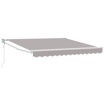 Marquiza retractabilă Gri 350x250 cm, Țesătură de înlocuire pentru marquiza cu cadru de 3.5x2.5 m Gri deschis - Img 2