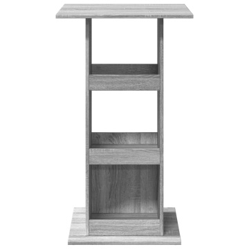 Masă bar cu depozitare sonoma gri, 60x60x102 cm, lemn prelucrat - Img 4