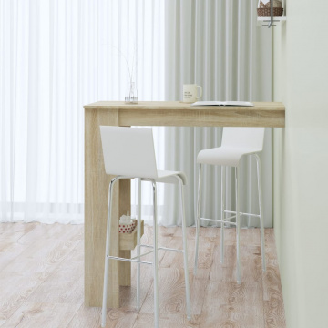 Masă bar de perete stejar sonoma 102x45x103,5 cm lemn compozit - Img 5