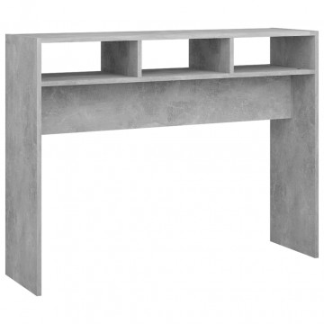 Masă consolă, gri beton, 105x30x80 cm, PAL - Img 2