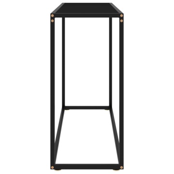 Masă consolă, negru, 100x35x75 cm, sticlă securizată - Img 3
