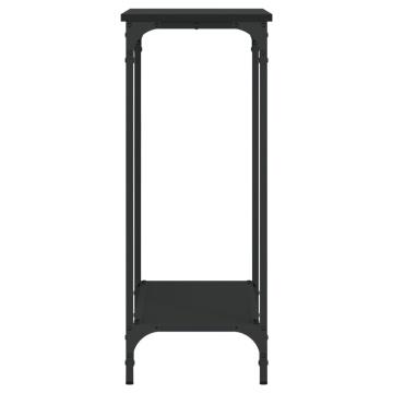 Masă consolă, negru, 75x30,5x75 cm, lemn prelucrat - Img 8