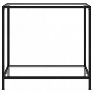 Masă consolă, transparent, 80 x 35 x 75 cm, sticlă securizată - Img 2