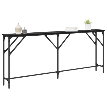 Masă console Stejar Negru 180x23x75 cm Lemn compus - Img 3