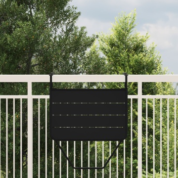 Masă de balcon pliabilă Neagră 60x40 cm din Oțel - Img 4