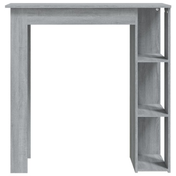 Masă de bar cu raft, stejar Sonoma gri, 102x50x103,5 cm, PAL - Img 3