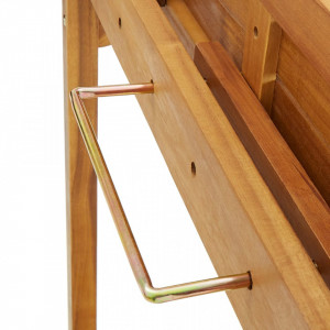 Masă de bar pentru balcon, 90x37x122,5 cm, lemn masiv de acacia - Img 5