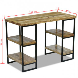 Masă de birou din lemn de mango, 110 x 50 x 76 cm - Img 7