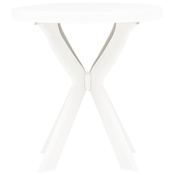 Masă de bistro, alb, Ø70 cm, plastic - Img 3