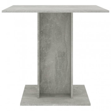 Masă de bucătărie, gri beton, 80x80x75 cm, PAL - Img 4