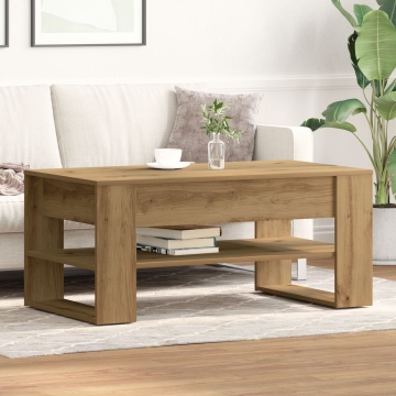 Masă de cafea Artisan din Stejar 102x55x45 cm, din lemn stratificat - Img 1