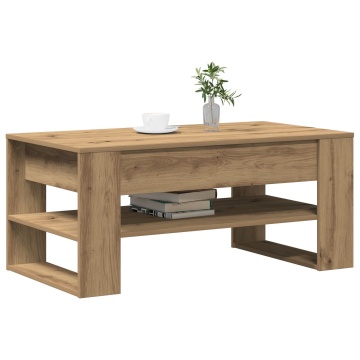 Masă de cafea Artisan din Stejar 102x55x45 cm, din lemn stratificat - Img 3