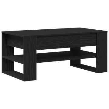 Masă de cafea Negru Stejar 102x55x45 cm Lemn prelucrat - Img 2
