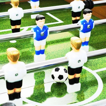 Masă de fotbal, maro deschis/negru, 140x74,5x87,5cm, oțel, 60kg - Img 5