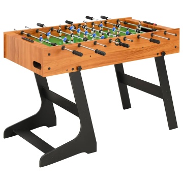 Masă de fotbal pliantă, maro deschis, 121 x 61 x 80 cm - Img 1