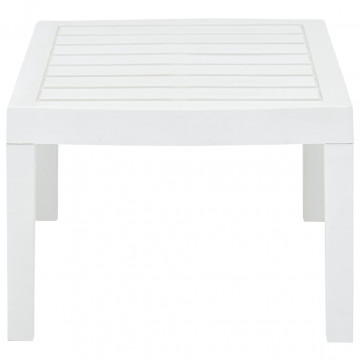 Masă de grădină, alb, 78 x 55 x 38 cm, plastic - Img 3