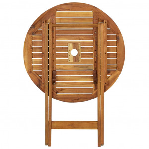 Masă de grădină pliabilă, 70 cm, lemn masiv de acacia - Img 8