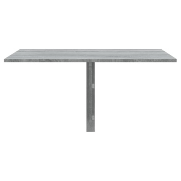 Masă de perete pliantă gri sonoma 100x60x56 cm lemn compozit - Img 3