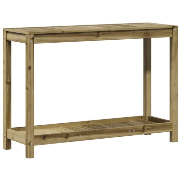 Masă de plantare cu raft, 108x35x75 cm, lemn de pin tratat - Img 2