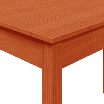 Masă de sufragerie, maro ceruit, 110x55x75 cm, lemn masiv pin - Img 7