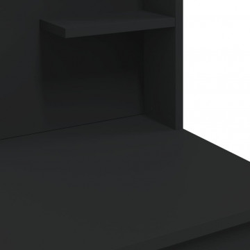 Masă de toaletă cu LED-uri, negru, 96x40x142 cm - Img 7