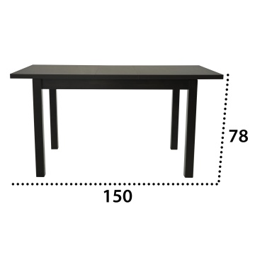 Masa extensibila mb-13 max5 120x150 cm, wenge, lemn masiv de fag si pal - Img 10