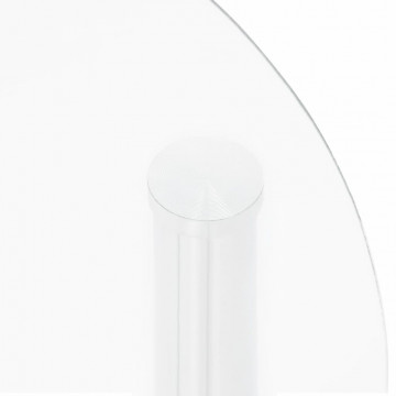 Masă laterală 2 niveluri, transparent, 38 cm, sticlă securizată - Img 8
