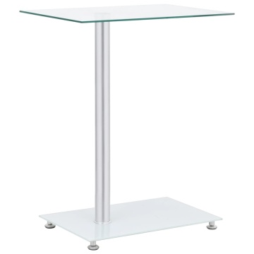 Masă laterală formă U transparent 45x30x58 cm sticlă securizată - Img 1