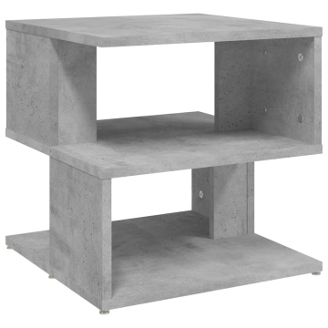 Masă laterală, gri beton, 40x40x40 cm, PAL - Img 2