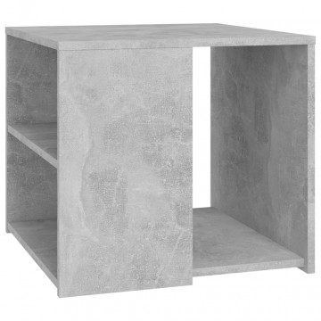 Masă laterală, gri beton, 50x50x45 cm, PAL - Img 2