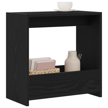 Masă laterală Negru Stejar 50x26x50 cm Lemn prelucrat - Img 3