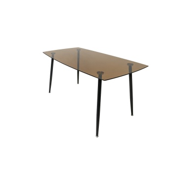 Masa living, mb-92, sticla securizata fumurie maro, 150x80x75 cm - Img 1