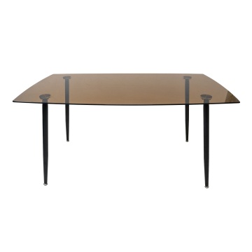 Masa living, mb-92, sticla securizata fumurie maro, 150x80x75 cm - Img 3