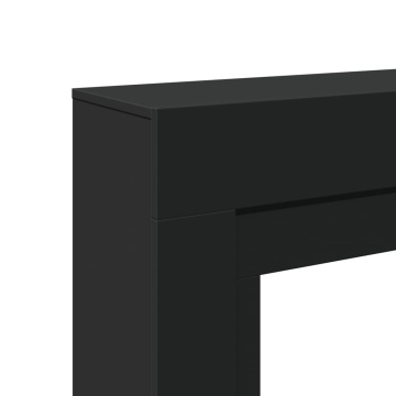 Mască de șemineu, negru, 100x30x87,5 cm, lemn prelucrat - Img 6
