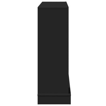 Mască de șemineu, negru, 100x30x87,5 cm, lemn prelucrat - Img 8