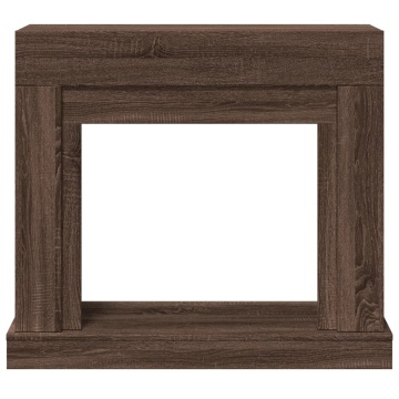 Mască de șemineu, stejar maro, 100x30x87,5 cm, lemn prelucrat - Img 4