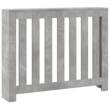 Mască pentru calorifer, gri beton, 104x20x82 cm, lemn prelucrat - Img 2