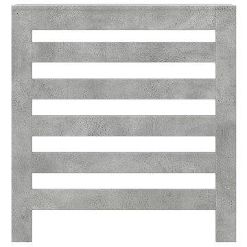 Mască pentru calorifer, gri beton, 78x20x82 cm, lemn prelucrat - Img 3