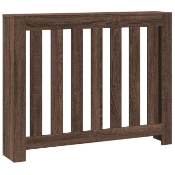 Mască pentru calorifer stejar maro 104x20x82 cm lemn prelucrat - Img 2