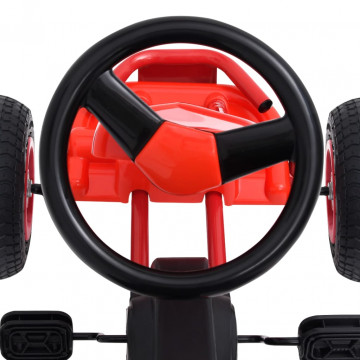 Mașinuță kart cu pedale și roți pneumatice, roșu - Img 6