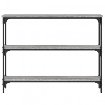 Măsuță consolă, gri sonoma, 100x22,5x75 cm, lemn prelucrat - Img 4