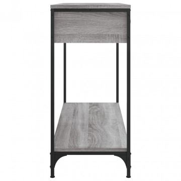 Măsuță consolă, gri sonoma, 100x34,5x75 cm, lemn prelucrat - Img 6