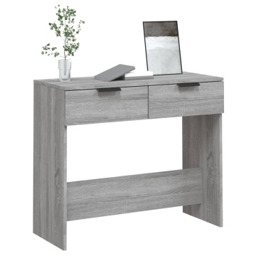 Măsuță consolă, gri sonoma, 90x36x75 cm, lemn prelucrat - Img 4