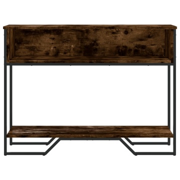 Măsuță consolă, stejar fumuriu, 100x35x74,5 cm, lemn prelucrat - Img 4