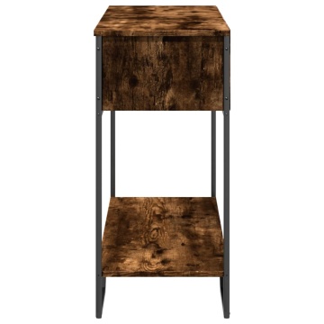 Măsuță consolă, stejar fumuriu, 100x35x74,5 cm, lemn prelucrat - Img 8