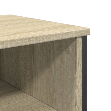 Măsuță consolă, stejar sonoma, 100x35x74,5 cm, lemn prelucrat - Img 6