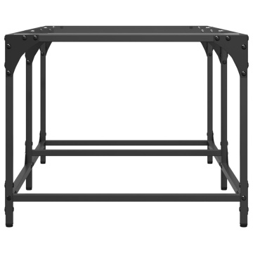 Măsuță de cafea cu blat sticlă transparentă 98,5x50x40 cm oțel - Img 8