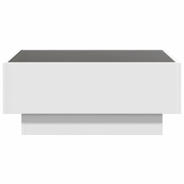 Măsuță de cafea cu LED, alb, 70x50x30 cm, lemn prelucrat - Img 5